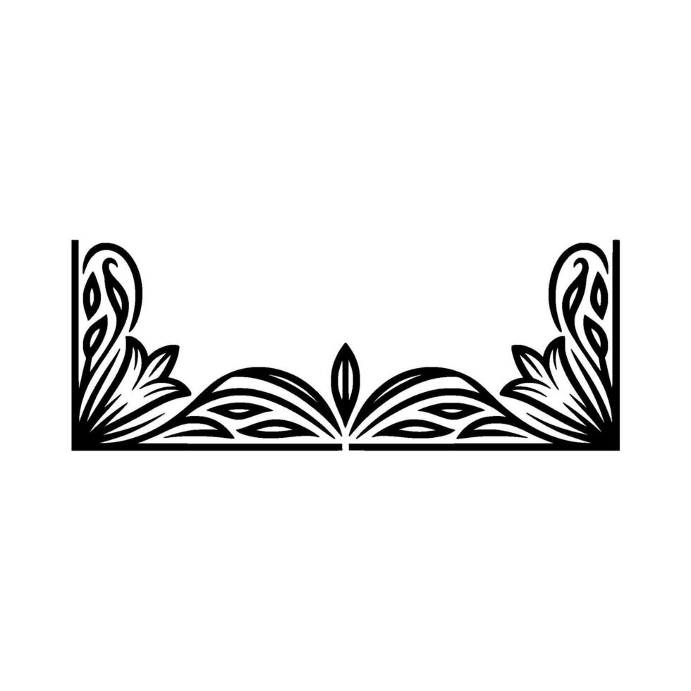Elegant Floral Border, Vintage, Minimalist Frame, Ornament vector