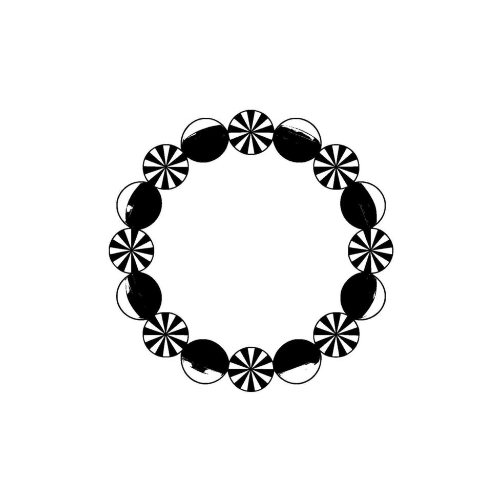 Geometric Onyx Bracelet Minimalist Black White vector