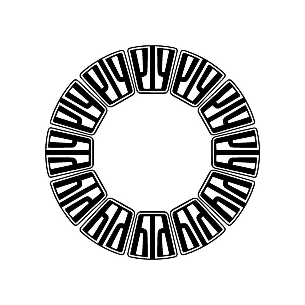 Minimalist Circular Motif, Repeating Geometric Pattern vector