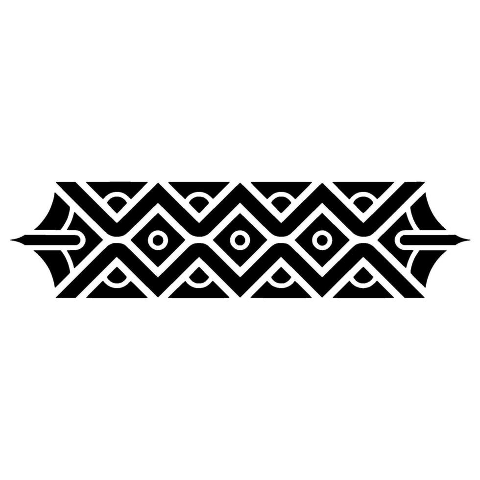 Geometric Zest Stylized Black White Zigzag Pattern vector