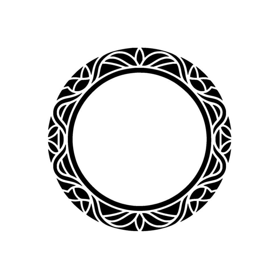 Celtic Circle Frame, Intricate, Minimalist Background vector