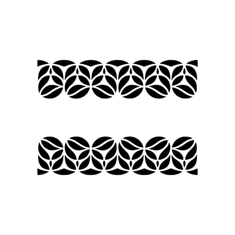 Geometric Floral Border, Minimalist, Elegant Pattern, Geometry vector