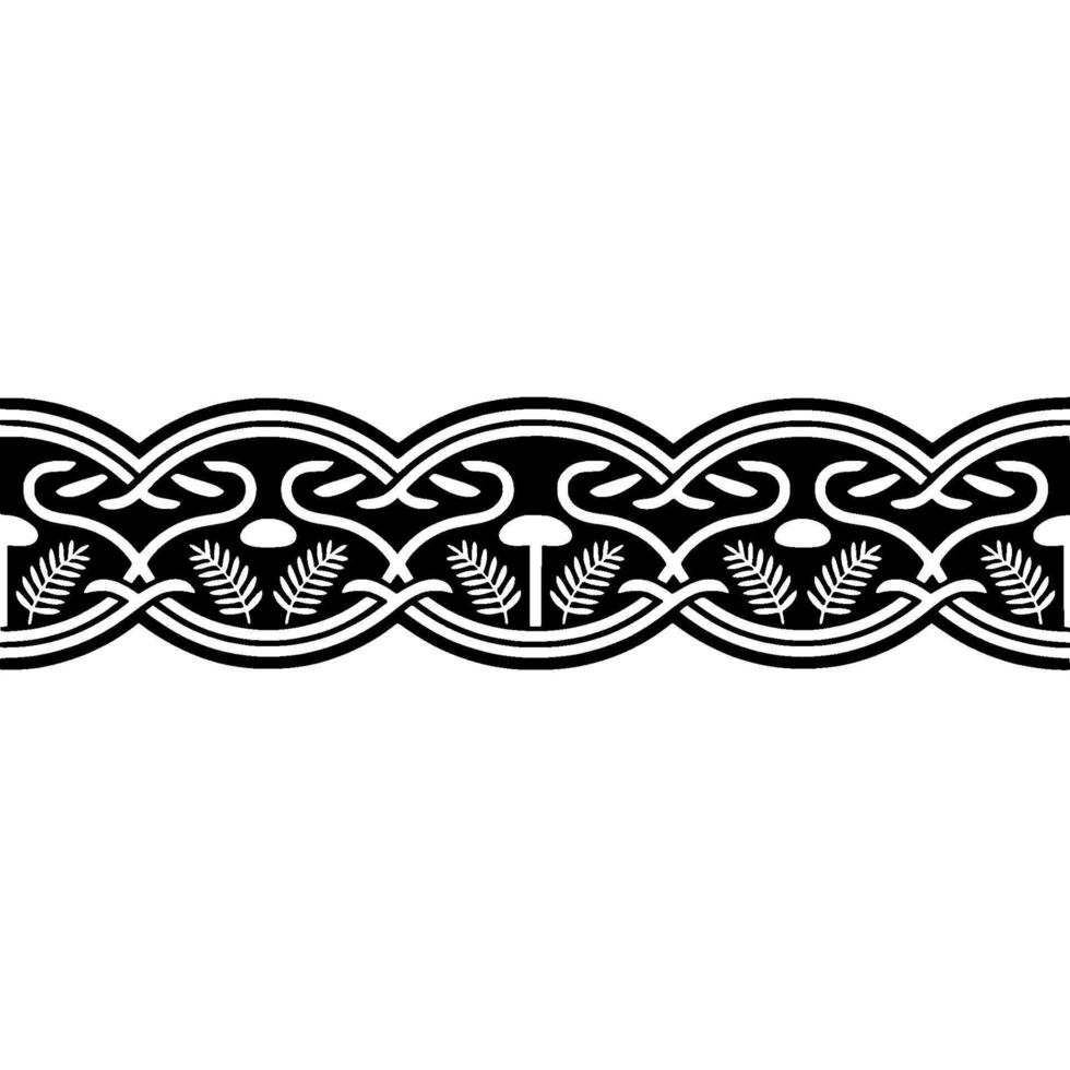 Intricate Celtic Border, Vintage , Elegant Ornament, Foliage vector