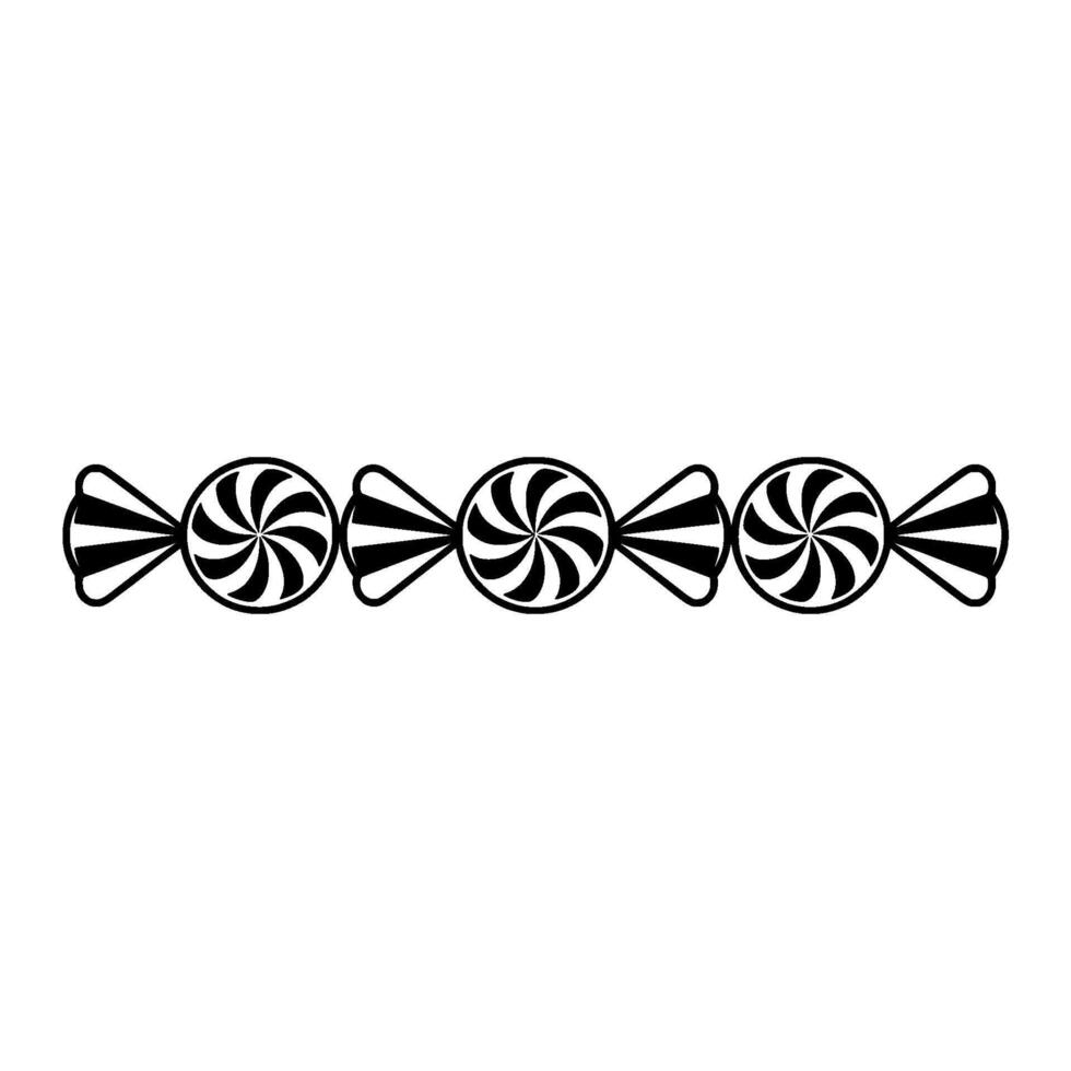 Stylized Candy Swirl Border, Minimalist vector