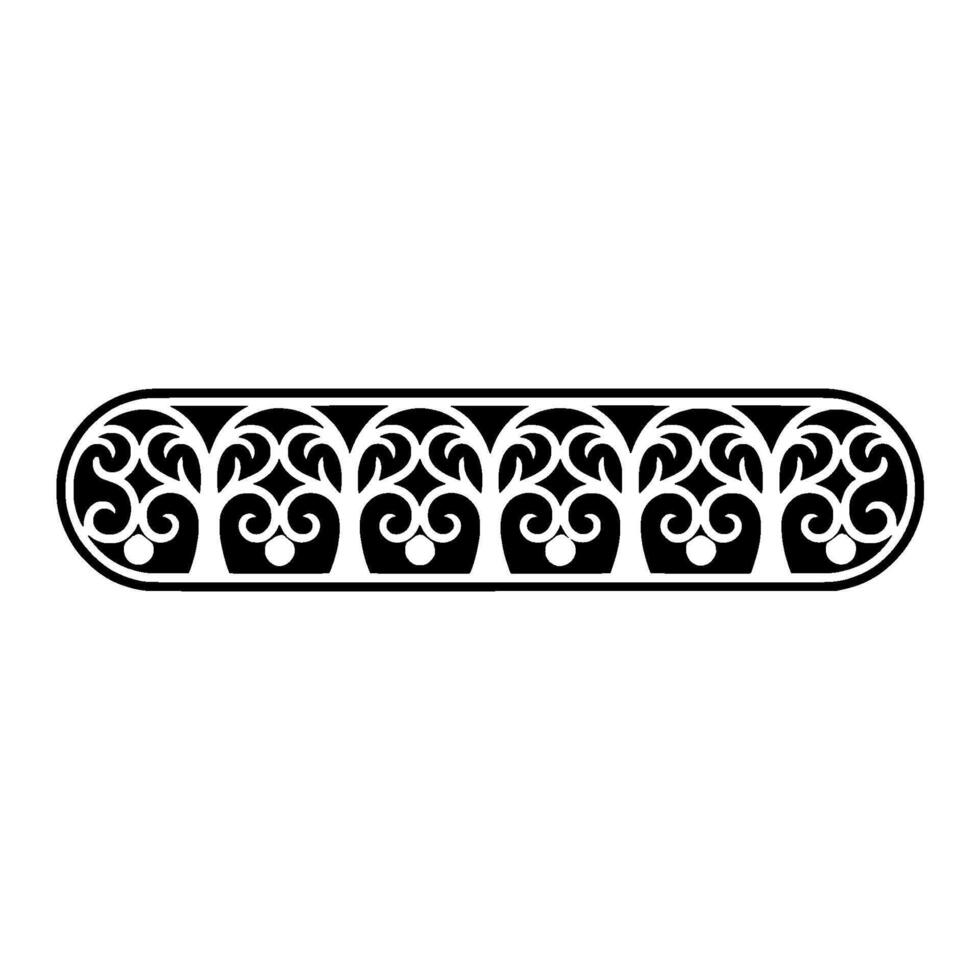 Intricate Black Gold Tribal Border, Elegant Ornamentation vector