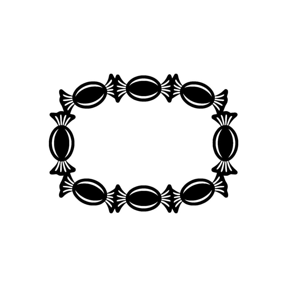 Sweet Border, Minimalist Candy Frame vector