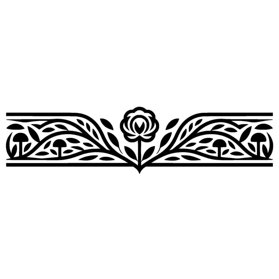 Elegant Floral Border, Vintage Element, - Composition vector