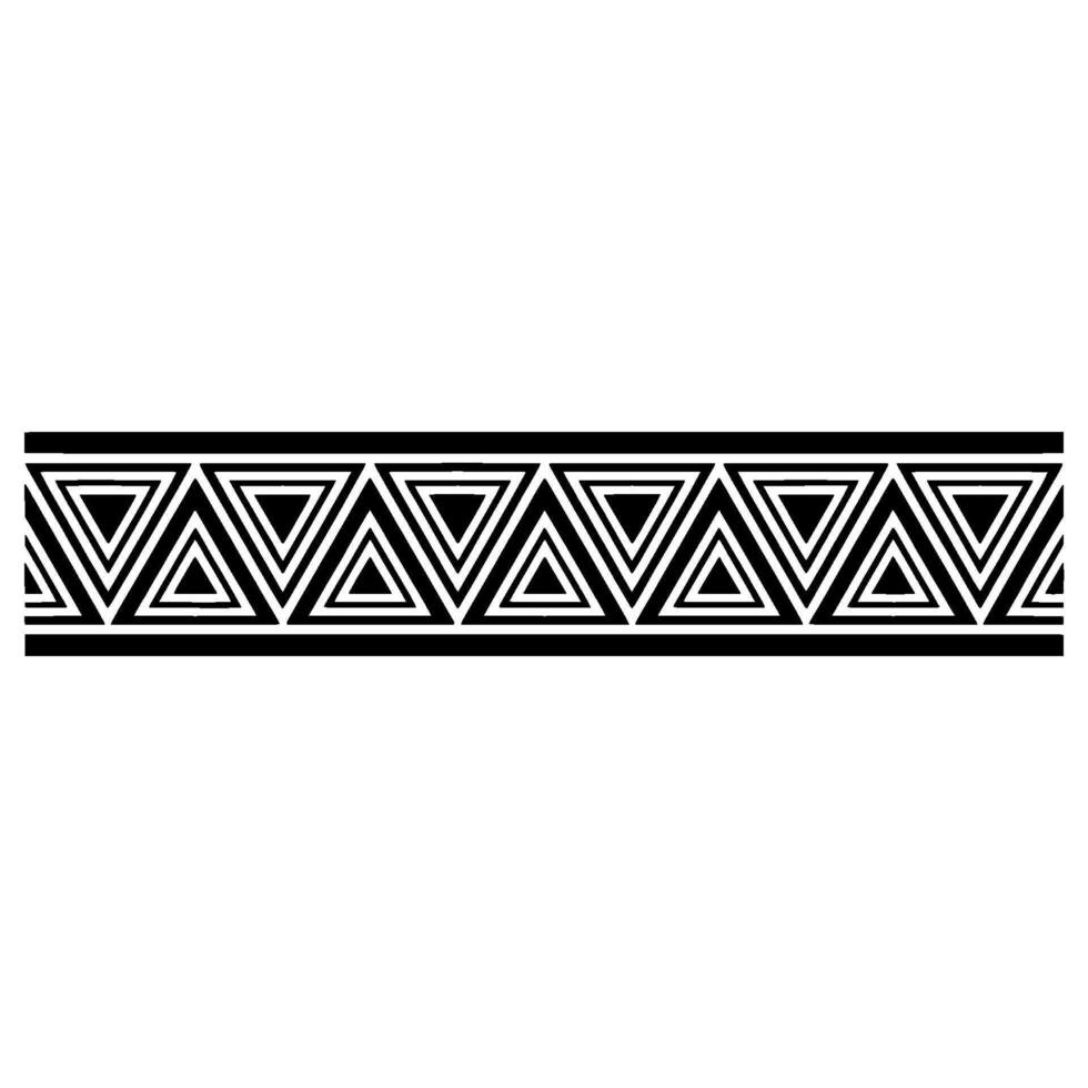 Geometric Deco Border, Minimalist Pattern, Repeating, Triangles vector