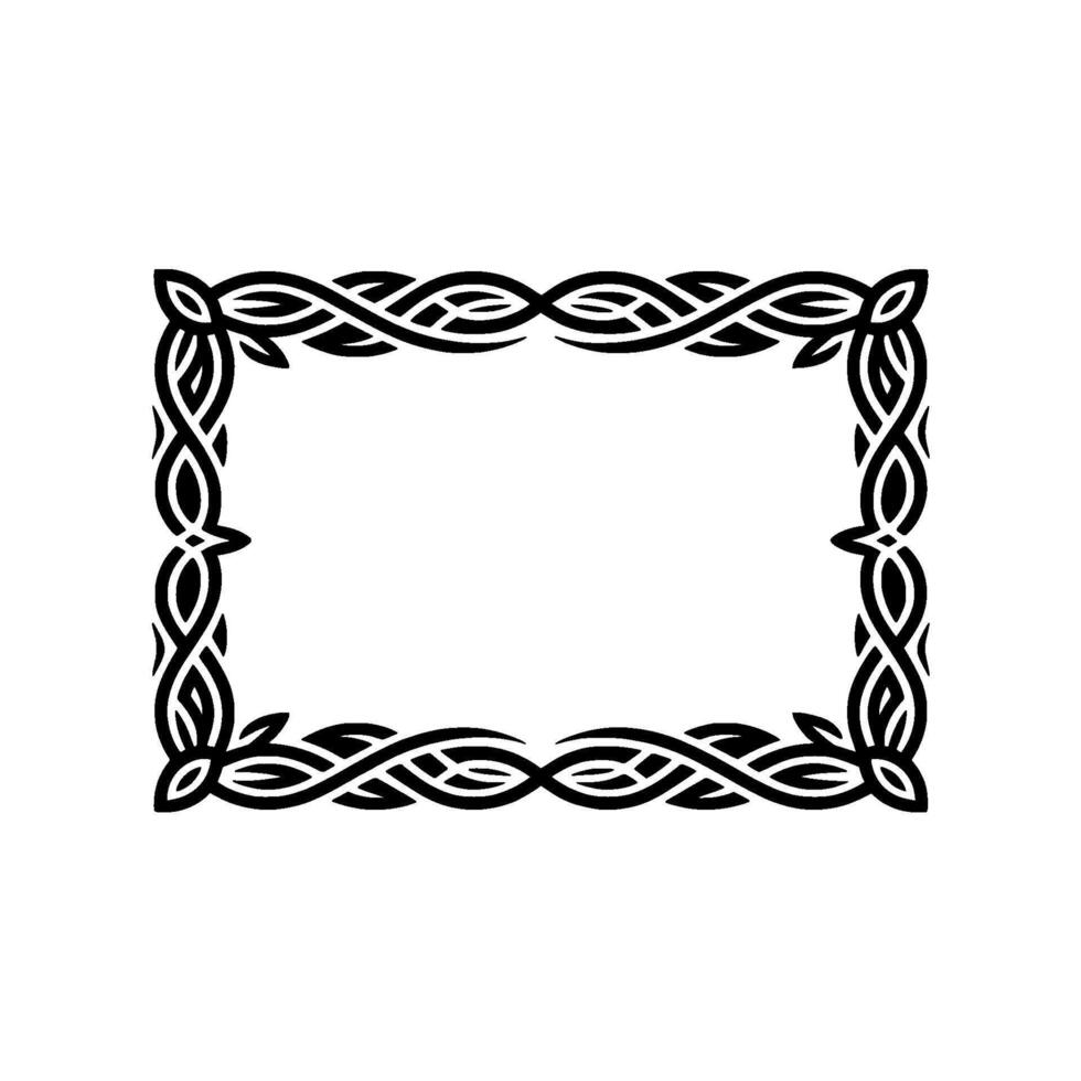 Intricate Celtic Frame, Vintage , Decorative Border - Ornament vector