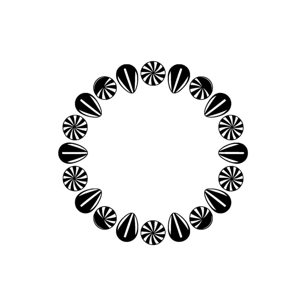 Circular Abstract Pattern, Minimalist , Geometric Motif vector