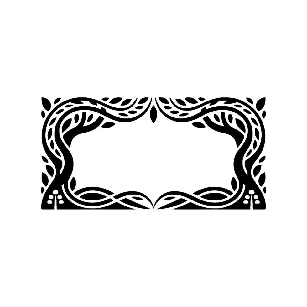Elegant Botanical Frame, Vintage Style, Organic - Ornament vector