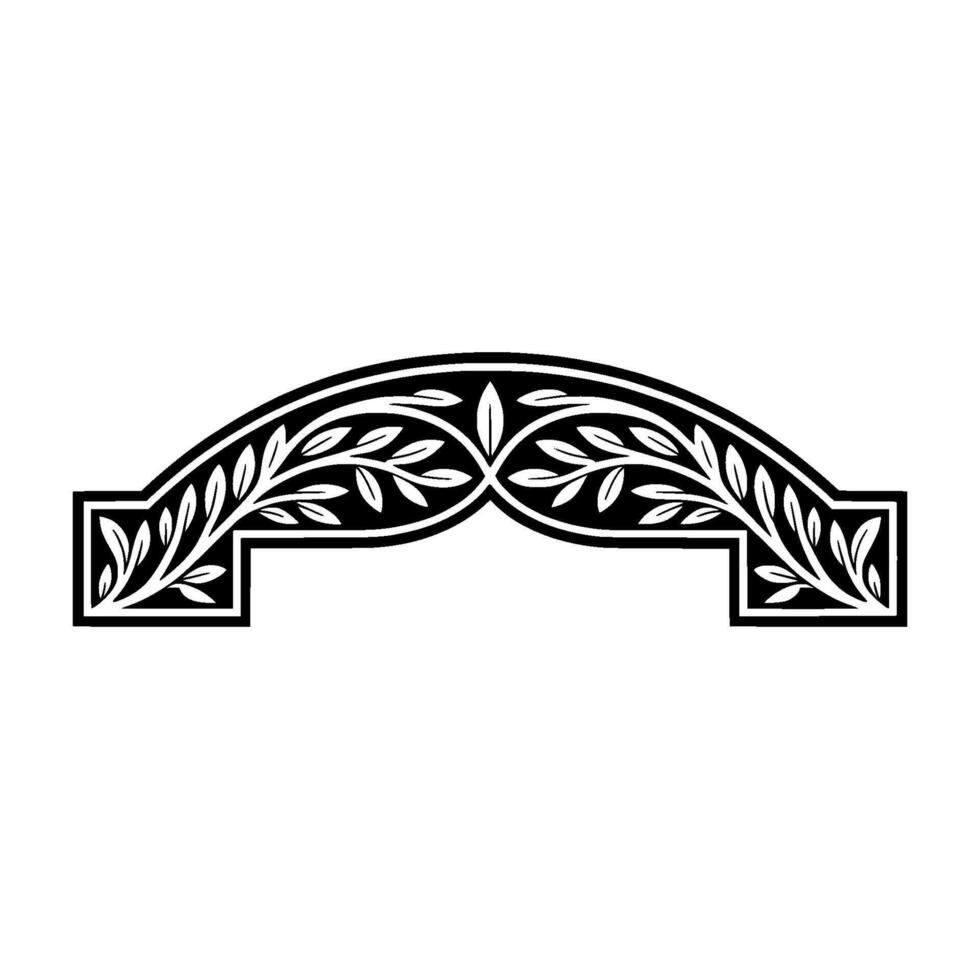 Elegant Arch Ornament, Botanical Motif, Vintage vector