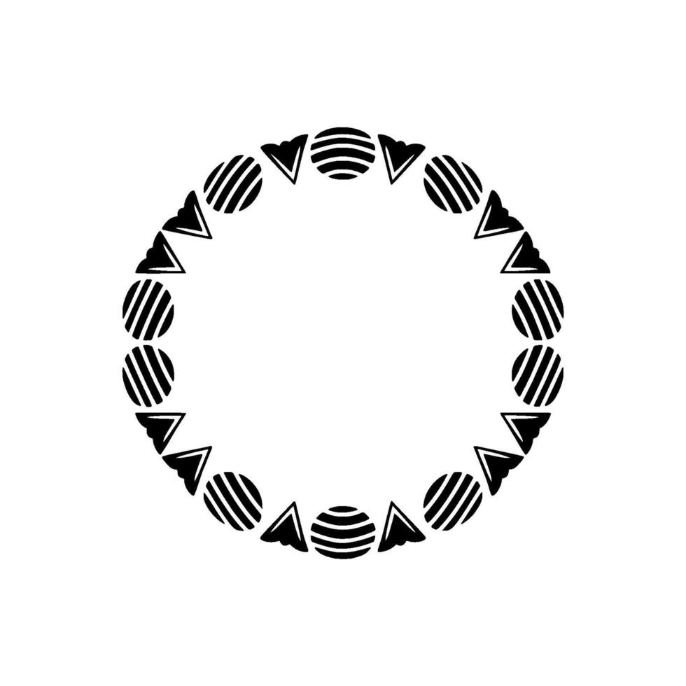 Geometric Circle Pattern, Minimalist, Modern Abstract - Monochrome vector