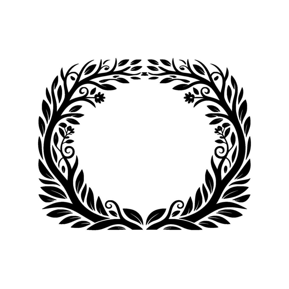 Elegant Laurel Wreath, Symbolic Celebration, Vintage vector