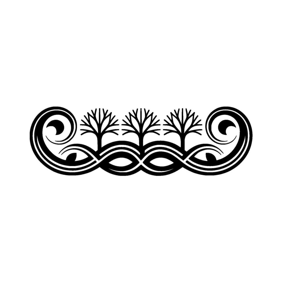 Intertwined Trees Celtic Symbol of Growth and Harmony vector