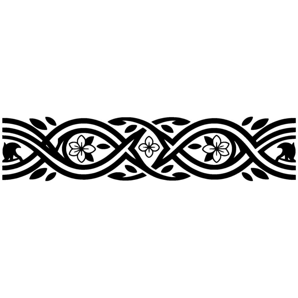 Intricate Floral Border, Vintage, Elegant Ornamentation - Classical vector
