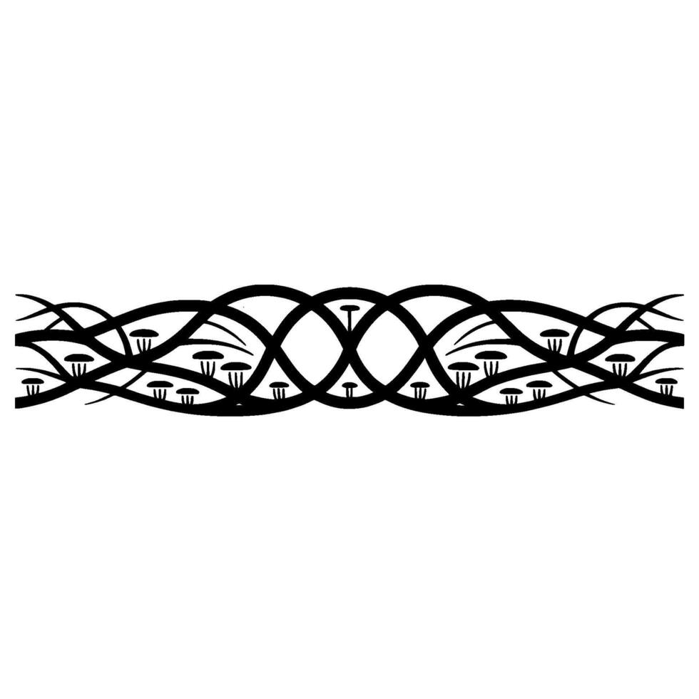 Mythical Branch Border, Intricate Celtic vector