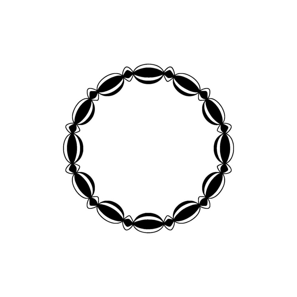 Minimalist Circular Ornament, Elegant Border - Circle vector