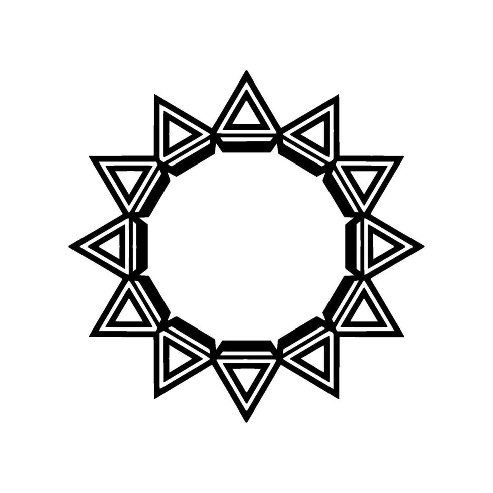 Geometric Starburst, Minimalist , Circular Emblem, Geometry vector