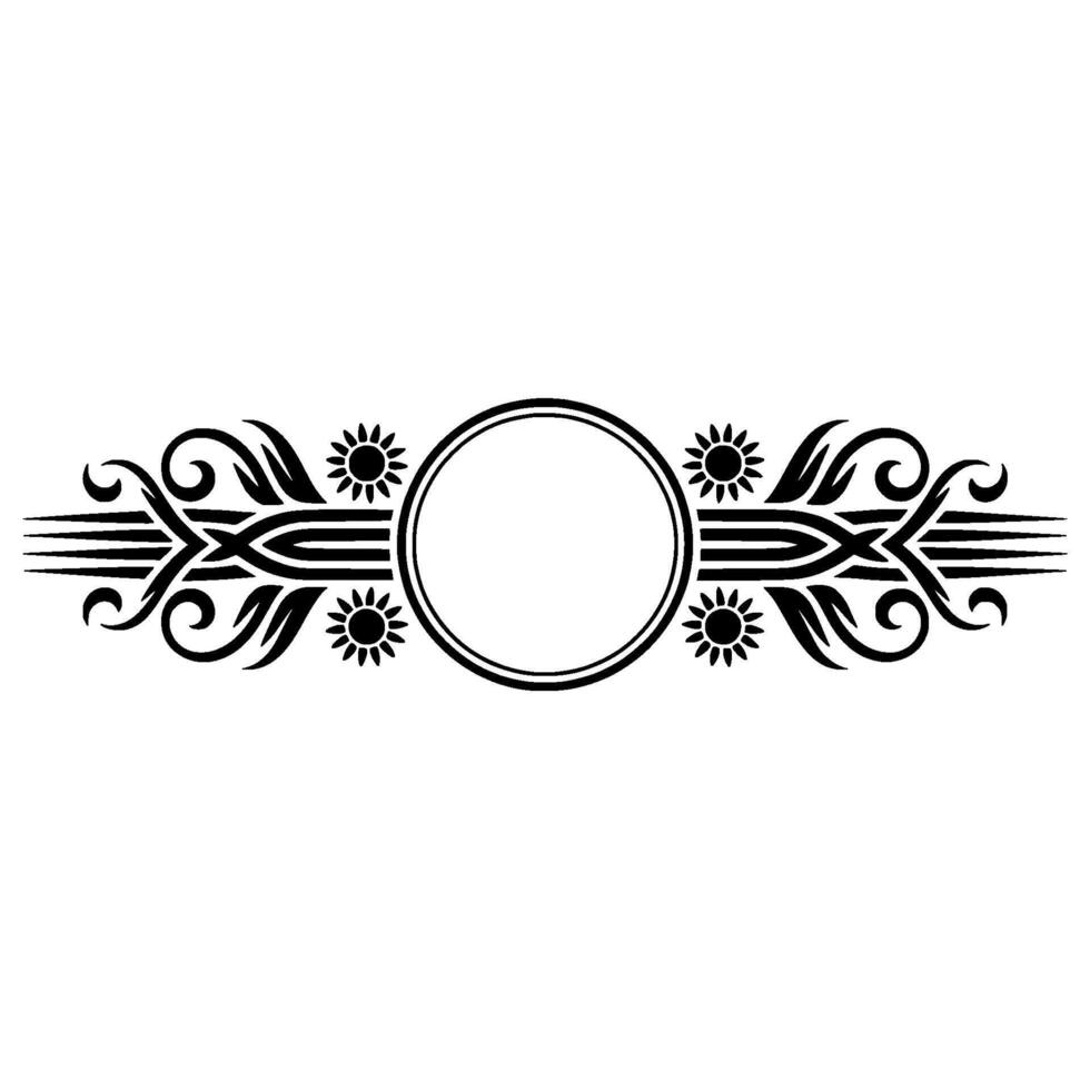 Elegant Sunburst Border, Vintage Element vector