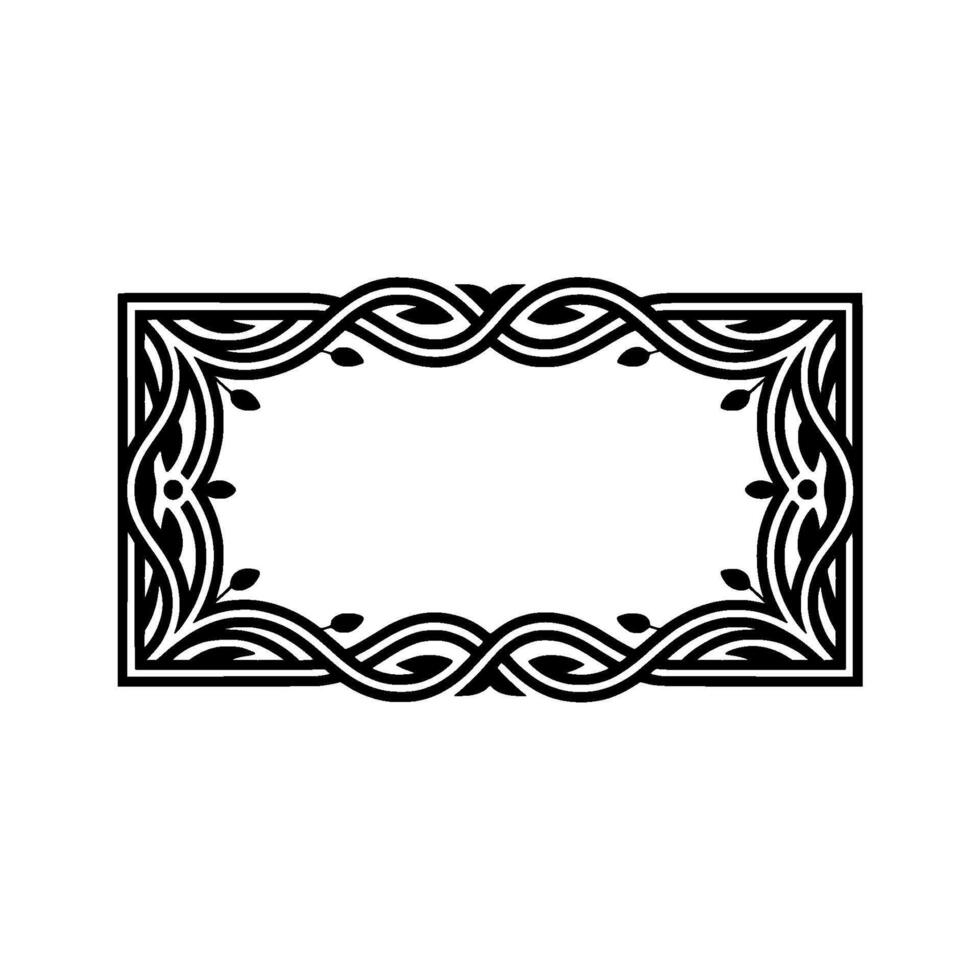 Intricate Celtic Frame, Vintage , Elegant Border - Linear vector