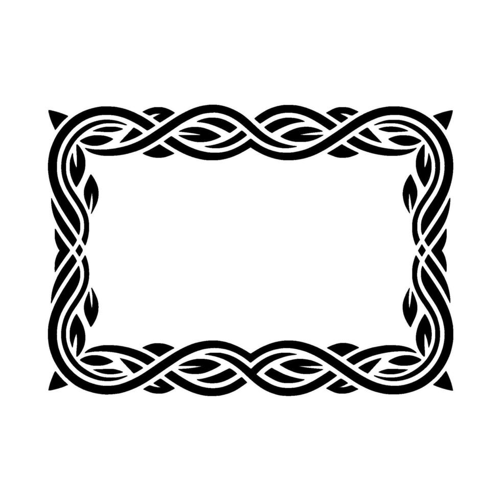 Intricate Celtic Frame, Vintage , Elegant Border, Decorative vector