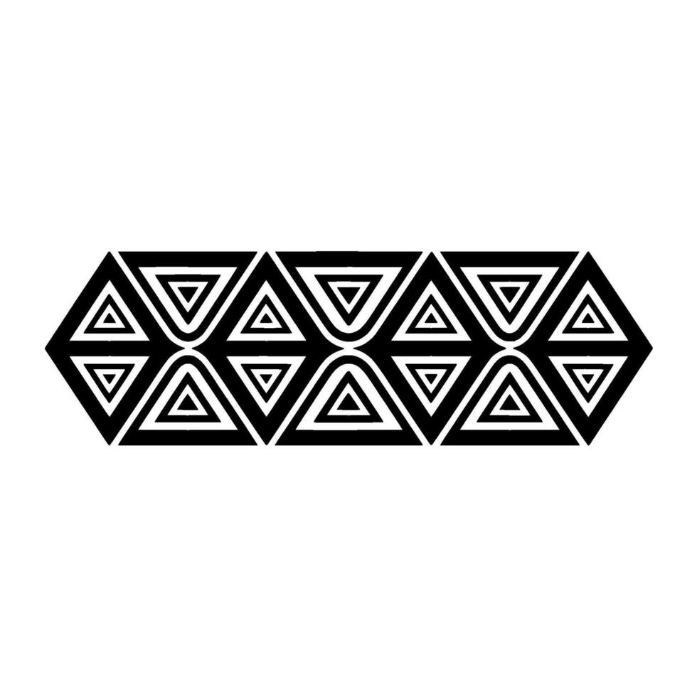 Geometric Tribal Pattern, Hexagonal , Minimalist Art vector