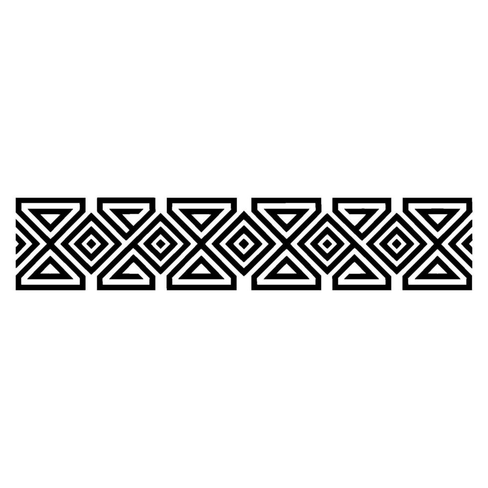 Geometric Border, Repeating Pattern, Minimalist, Diamond vector