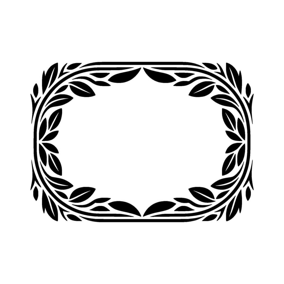 Elegant Botanical Frame, Vintage, Minimalist Aesthetic, Wreath vector