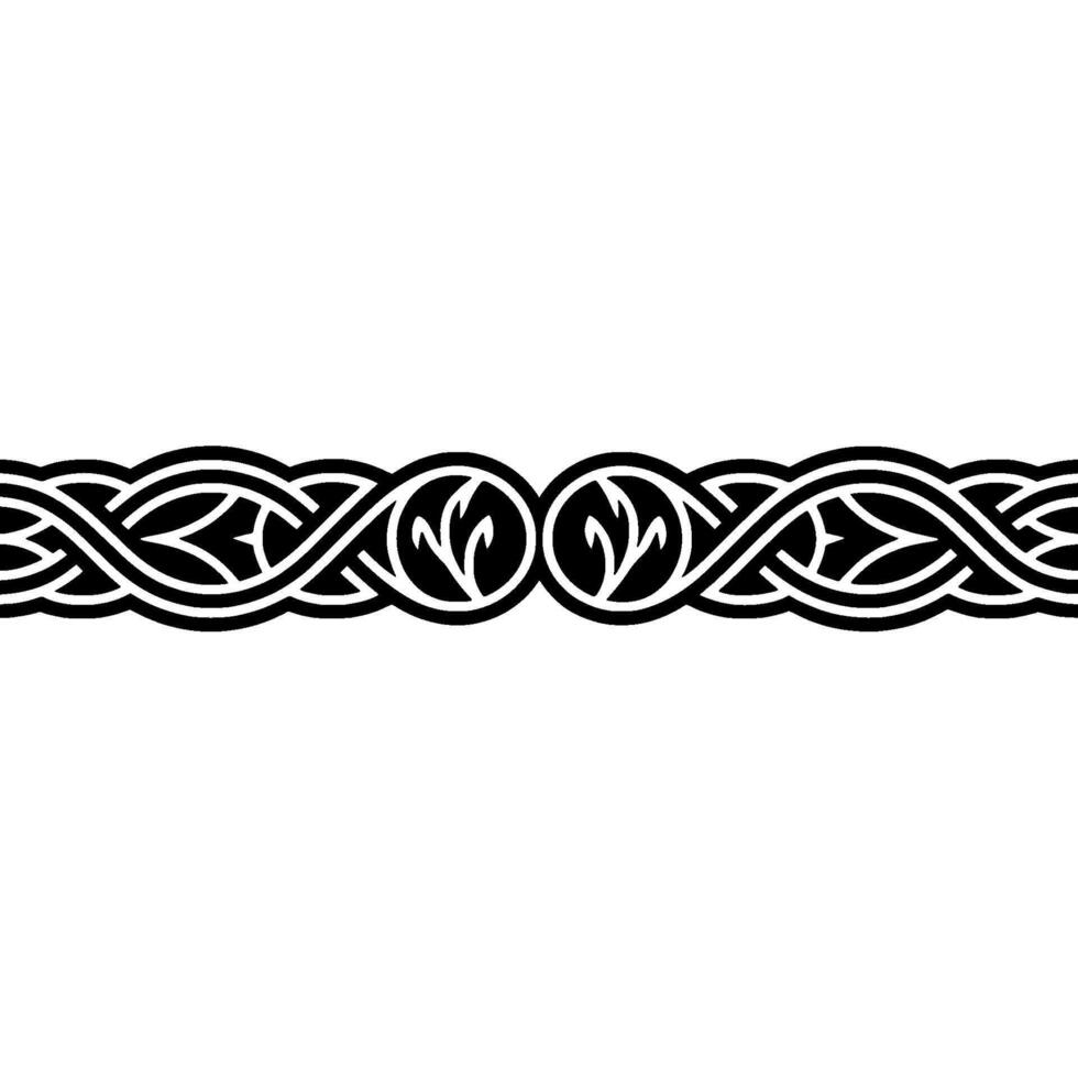 Intricate Celtic Border, Repeating Pattern, Vintage vector