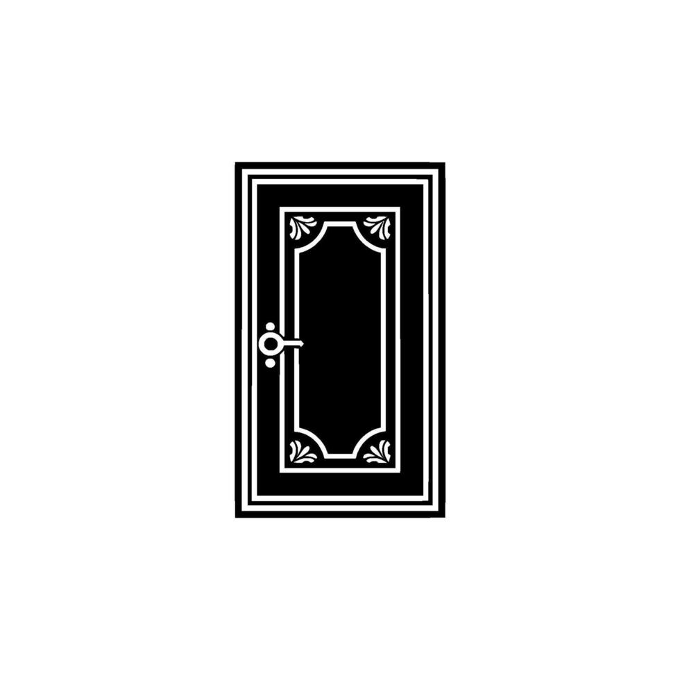 Art Deco Doorway, Minimalist Black White vector