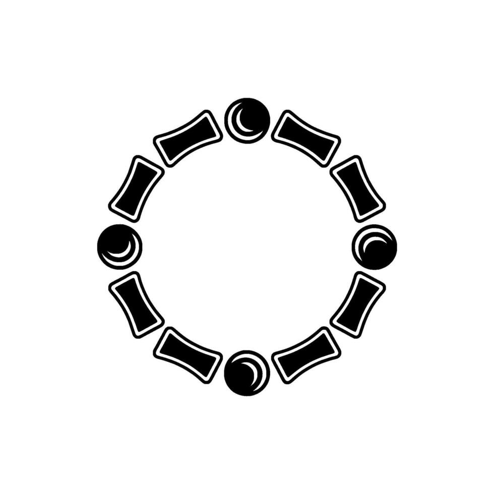 Lunar Cycle Emblem, Minimalist - Circle vector