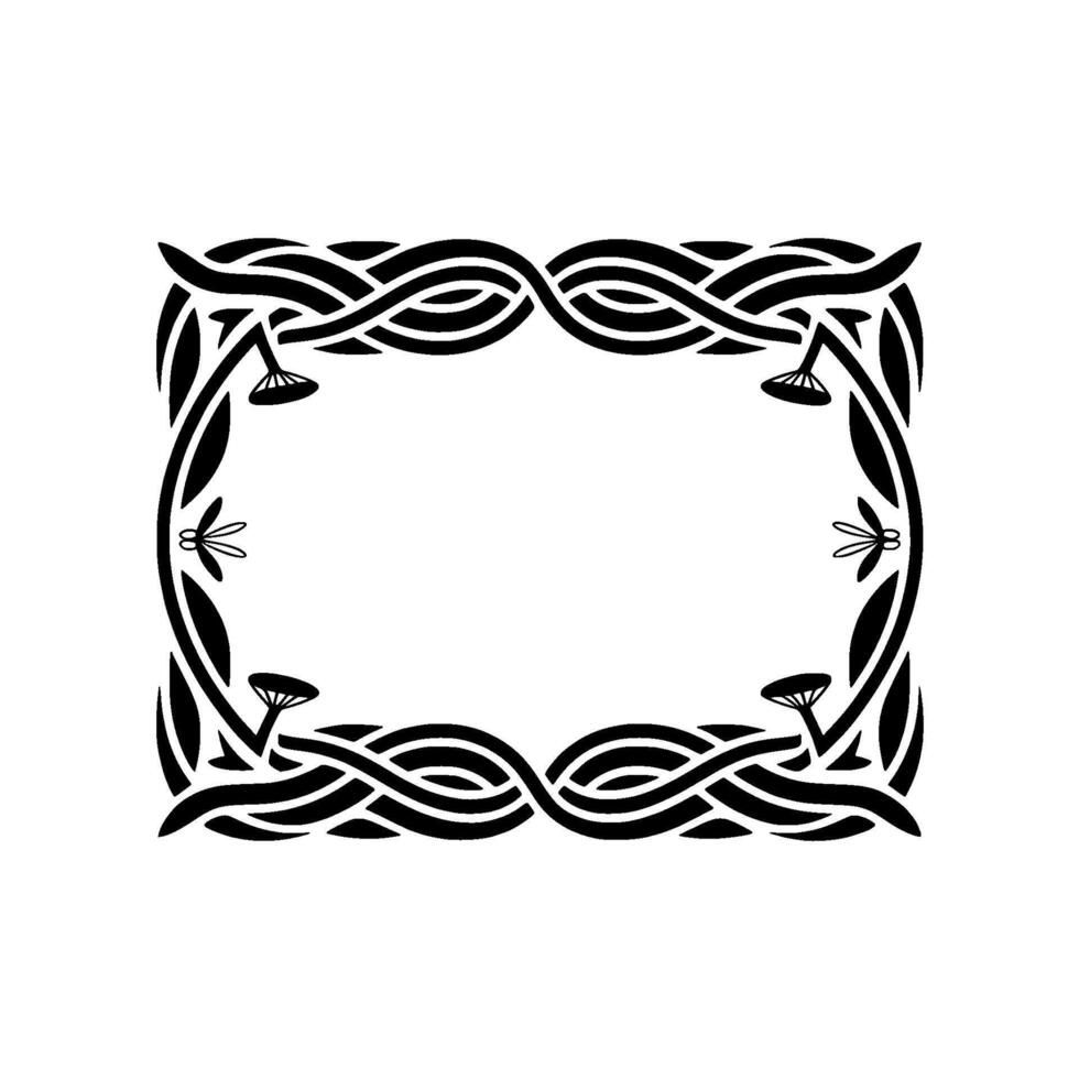 Intricate Celtic Frame, Vintage, Decorative Border - Ornamental vector