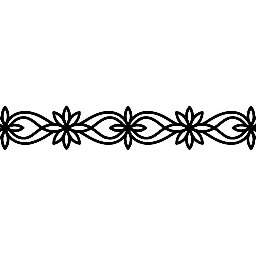 Intricate Celtic Border, Elegant Line Art, Floral vector