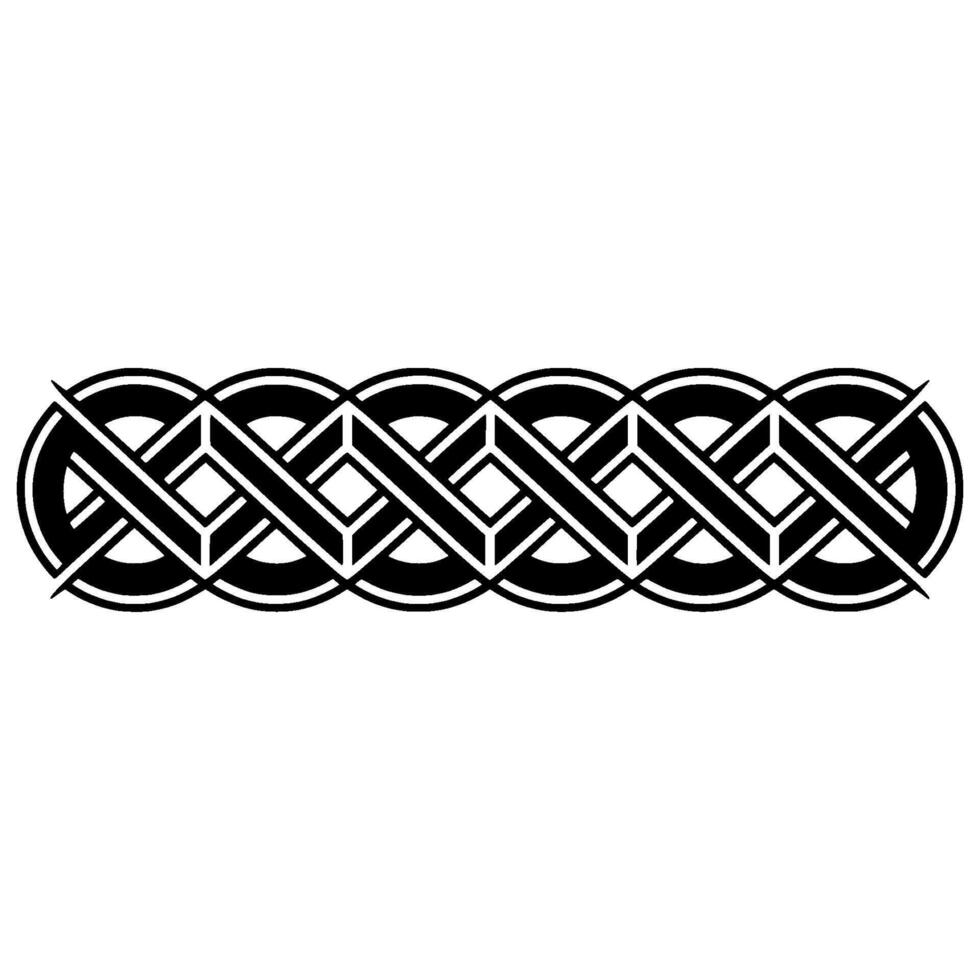 Intricate Celtic Knot Border, Vintage Style, Geometric vector