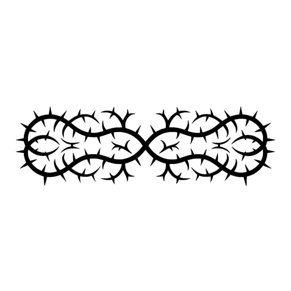 Intricate Thorned Infinity Symbol Minimalist vector