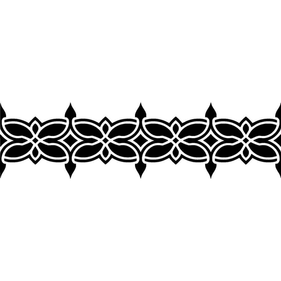 Intricate Celtic Border, Elegant Black White - Ornamental vector