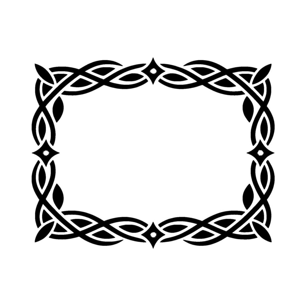 Intricate Celtic Frame, Vintage, Ornamental Border, Ornament vector