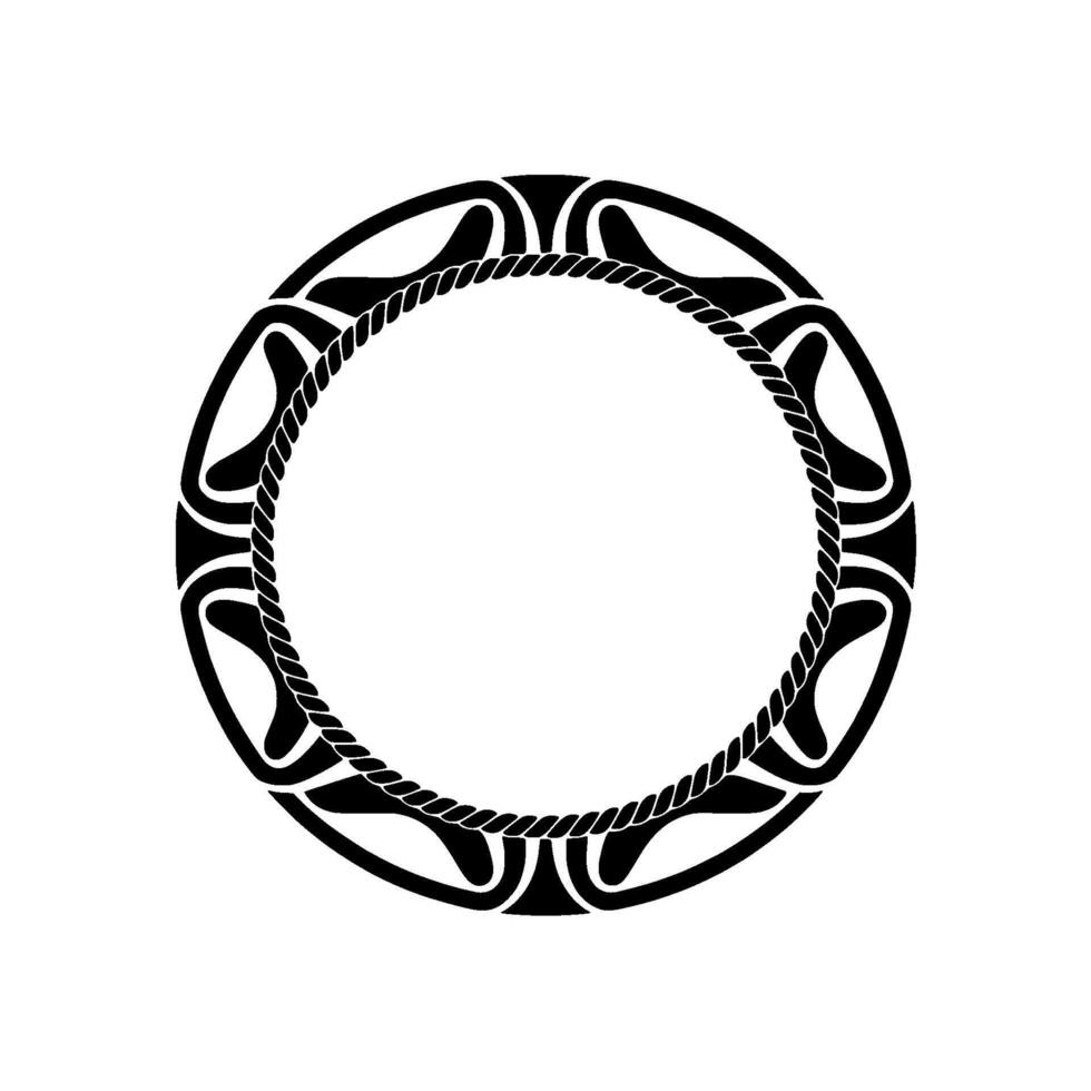 Art Nouveau Circle Frame, Decorative Border, Elegant vector