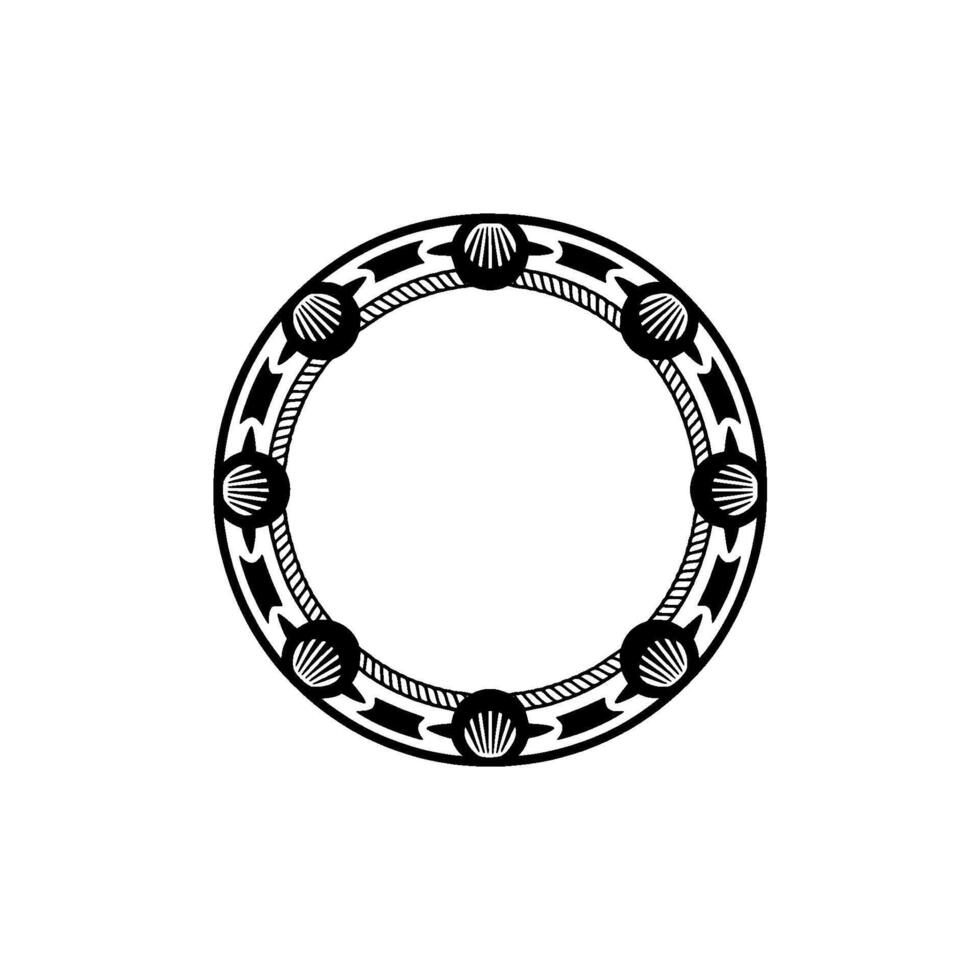 Oceanic Ring Nautical, Decorative, Minimalist Emblem vector