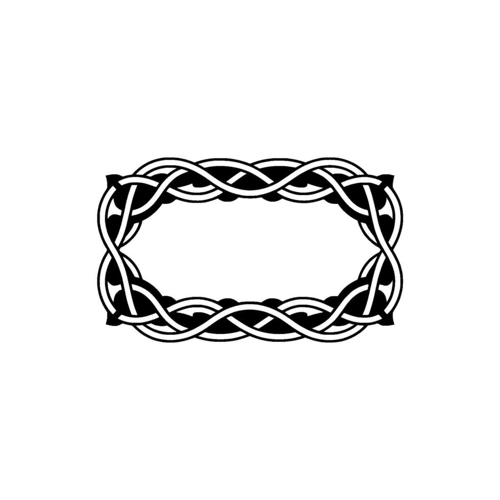 Intricate Celtic Knot Frame, Vintage, Minimalist Ornamentation vector