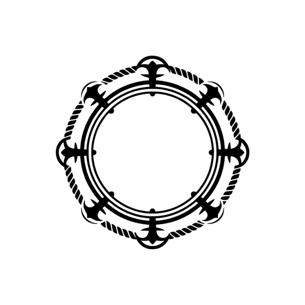 Ornate Circular Frame, Vintage Aesthetic, Decorative Border vector