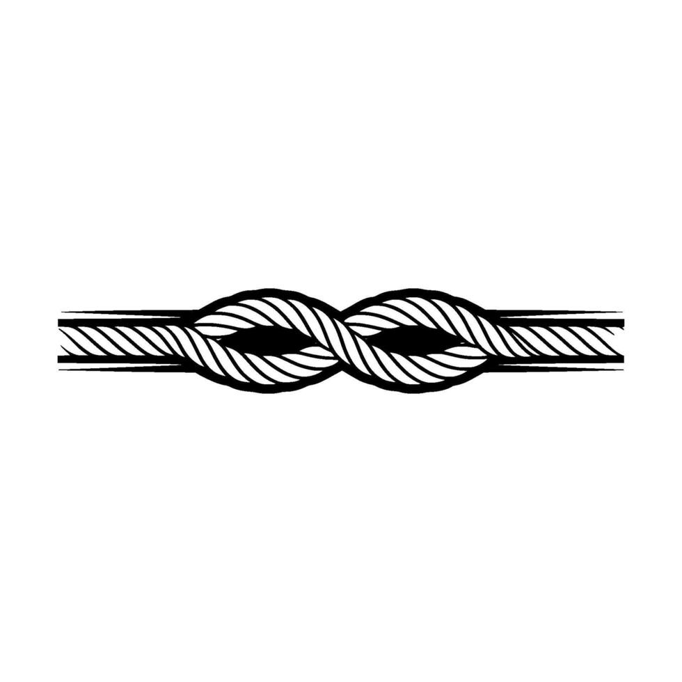 Intertwined Eternity Minimalist Rope Knot Symbol vector