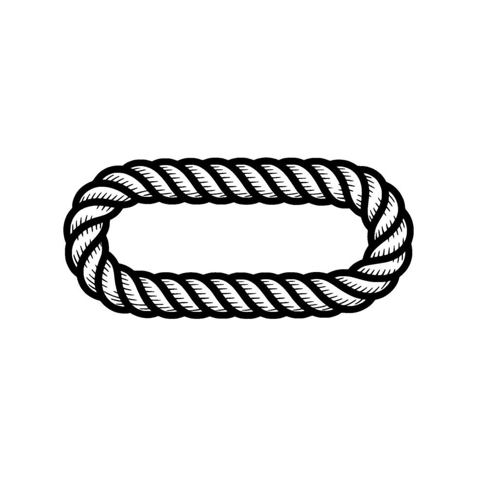 Intricate Rope Knot Illustration, Minimalist vector