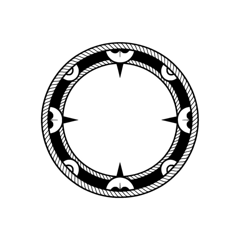 Nautical Compass, Stylized vector