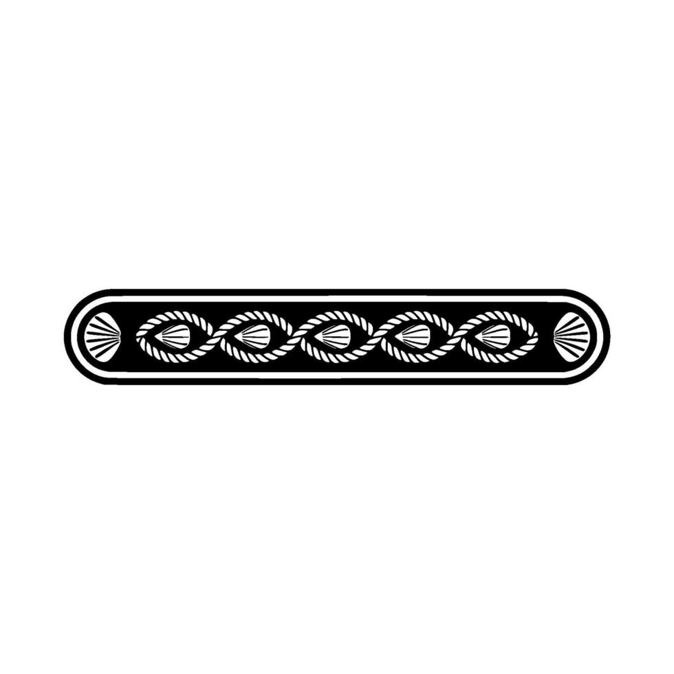 Nautical Cable Border, Vintage Maritime vector