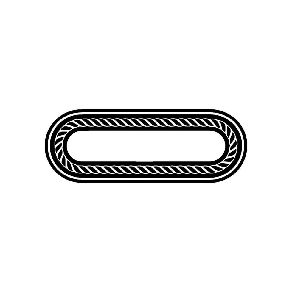 Minimalist Rope Outline, Circular Emblem vector