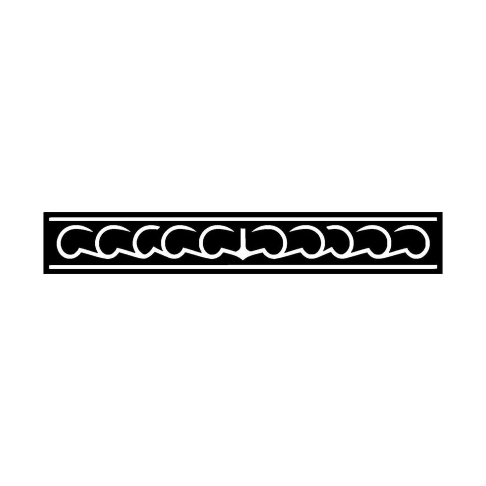 Elegant Black and White Celtic Border, Ornamental vector