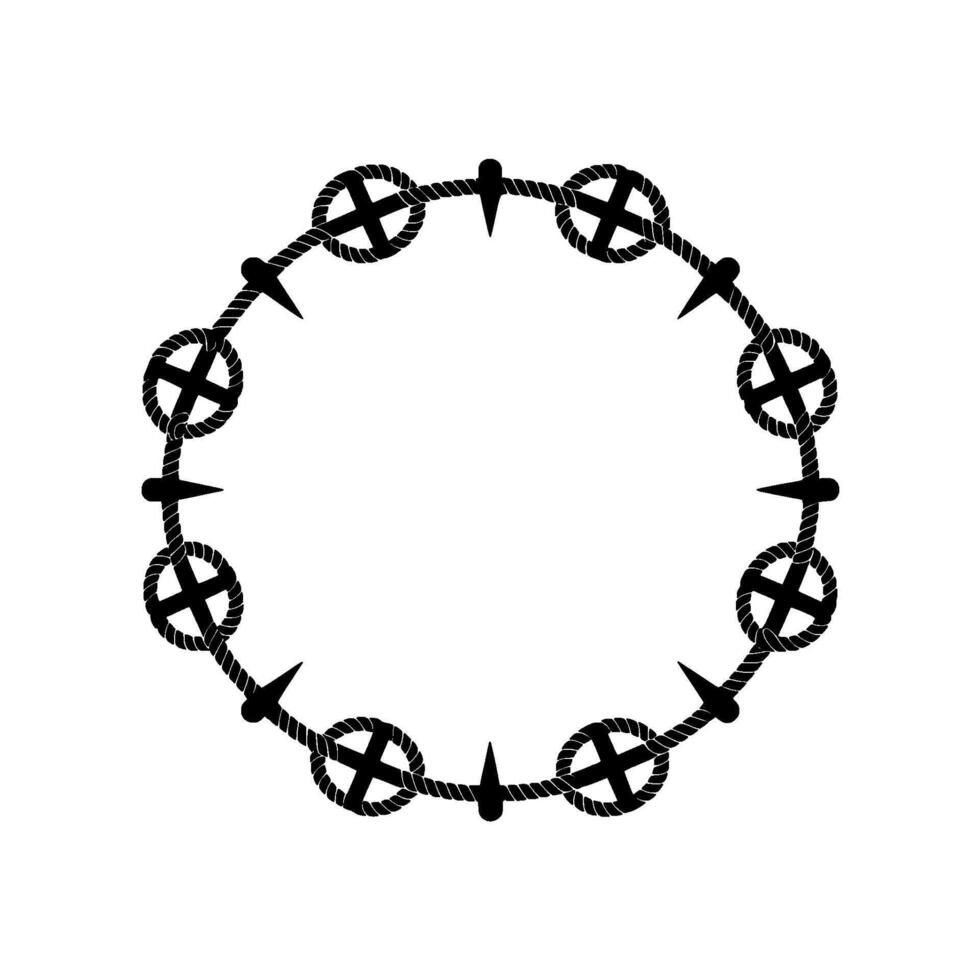 Nautical Knot Border Circular for Invitations Branding vector