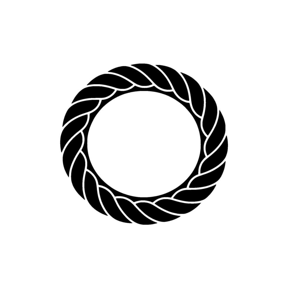 Spiraling Knot - Minimalist Circular Emblem vector